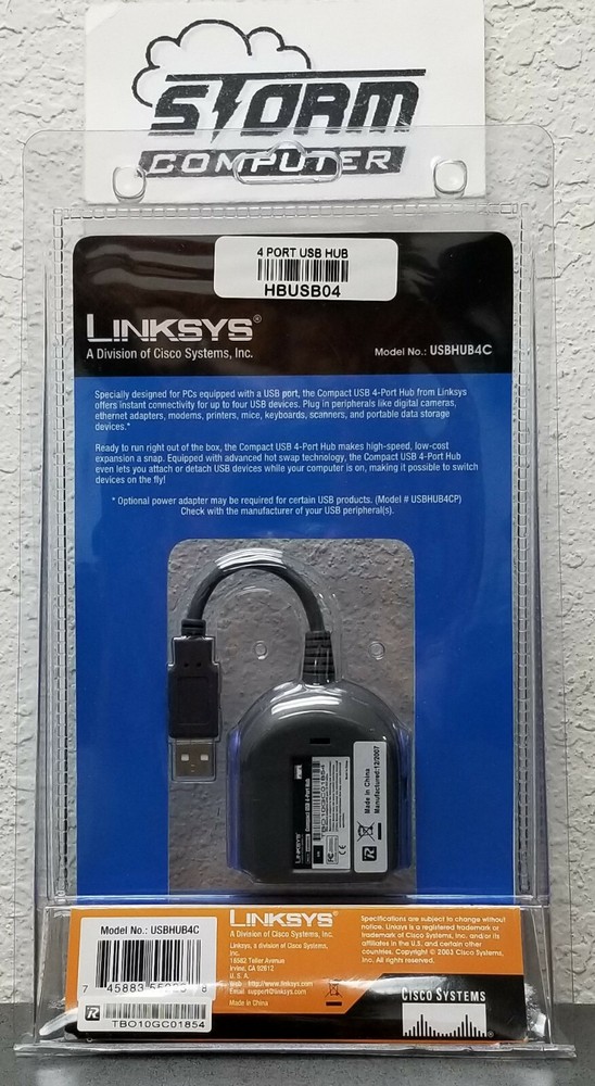 LINKSYS Compact USB 4-Port Hub USBHUB4C
