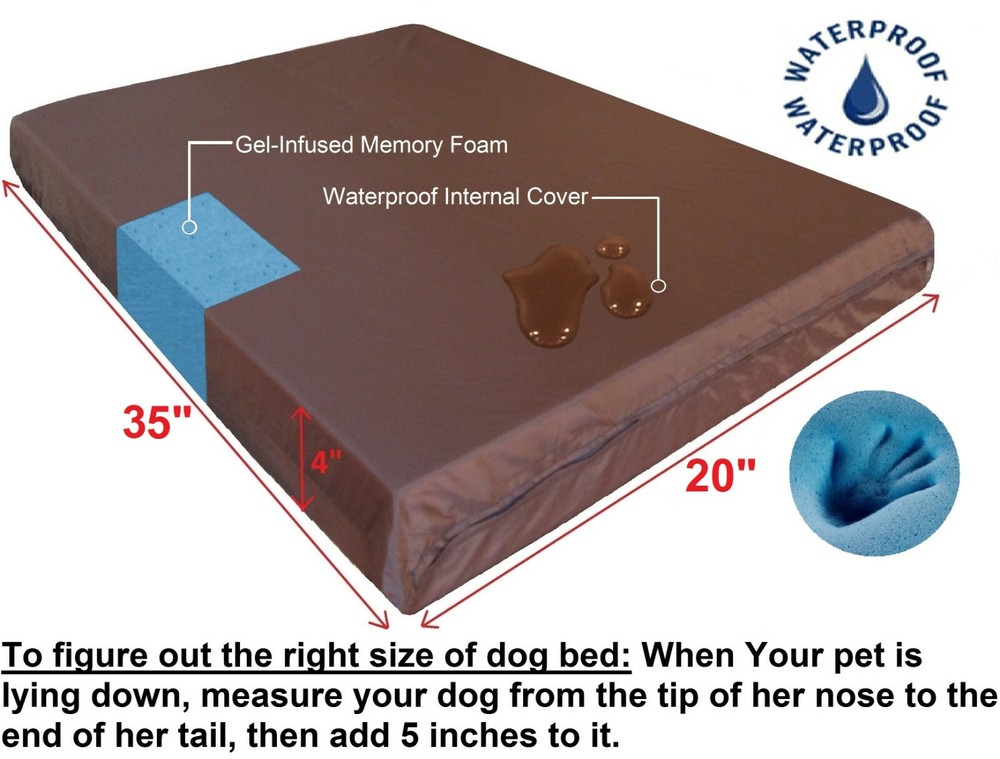 QUANTITY=2 ORTHOPEDIC Heavy Duty Waterproof MEMORY FOAM PET DOG BED Small Medium