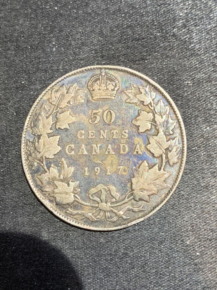 1917 Canada 50 Cents Silver