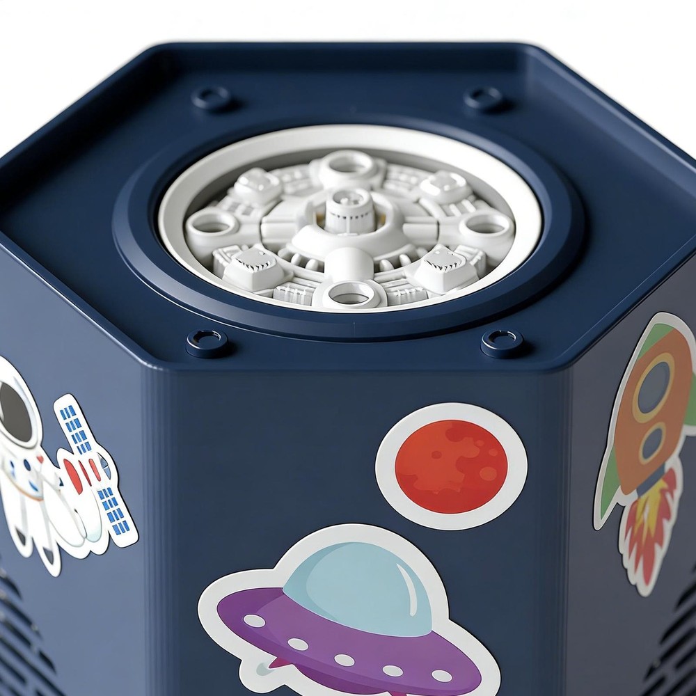Firework Bubble Machine 12 Holes Automatic Blowing Toy With Astronaut Stickers