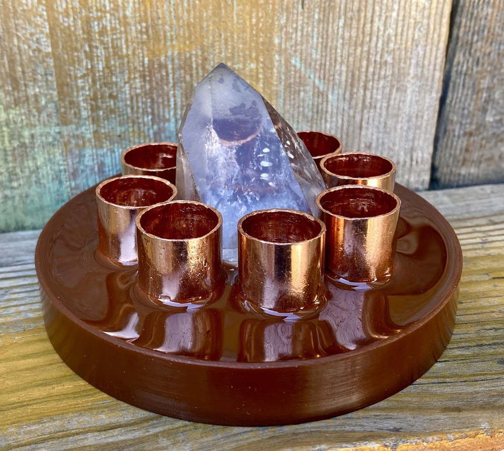 Orgone Cloudbuster with large Quartz Crystal & Copper Pipe