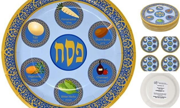 48 9" Passover Plates for Seder Plate Disposable Paper Tableware Party