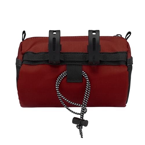 Handlebar Bike Bag – Water-Resistant Hard Shell with Quick-Access Zipper, Rust