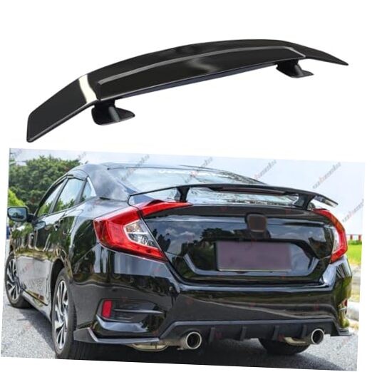 46inch Universal Rear Spoiler, Trunk Wing ABS Tail Decor, Pro Glossy Black