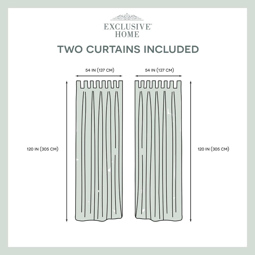 Exclusive Home Cabana Solid Indoor/Outdoor Light Filtering Hook-and-Loop Tab ...