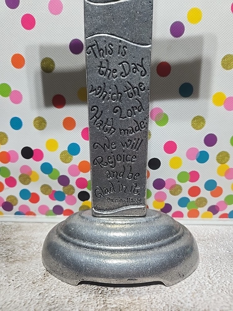 Carson 2000 Cross Pewter Double Sided PSALM 118:24 - 11.5"