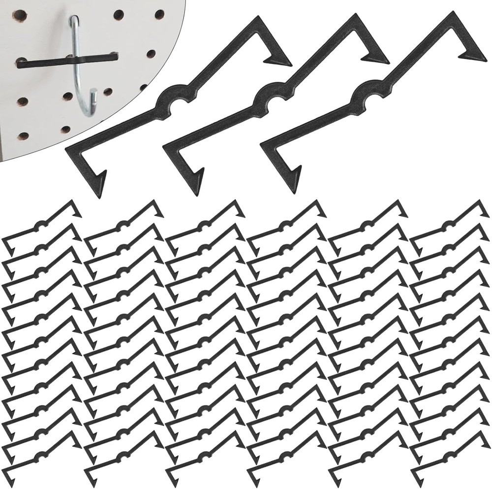 Pegboard Hook Locks Plastic Pegboard Clip Retainers Organizer for Display Hooks