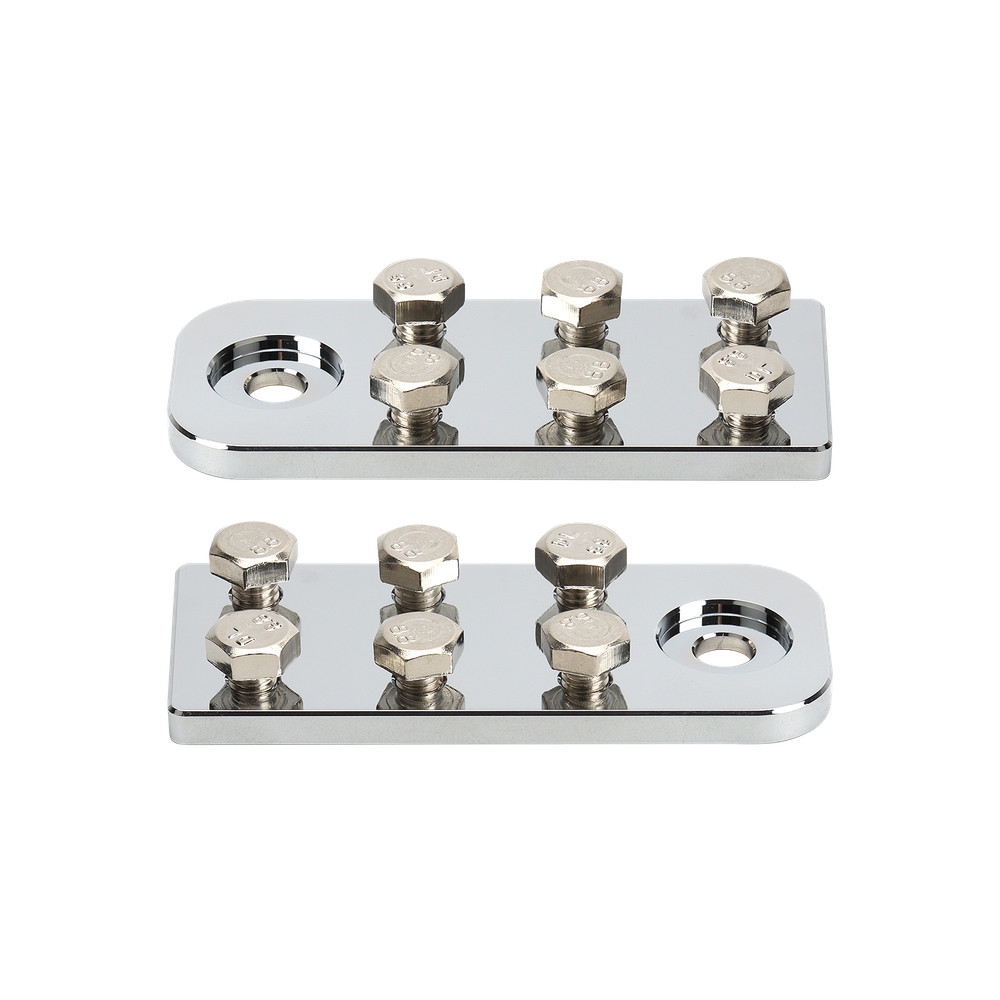 Pair 6 Spot SAE Top Post Flat Lug Style Battery Terminal Distribution Blocks 2PC