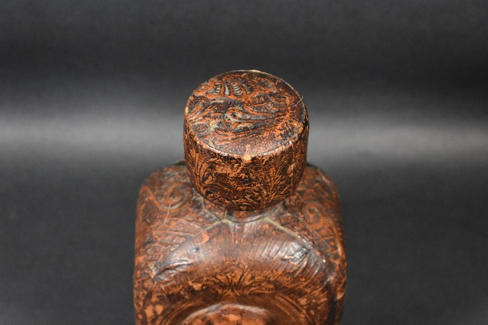 VINTAGE Hidalgo Leather Bound Bottle With Top