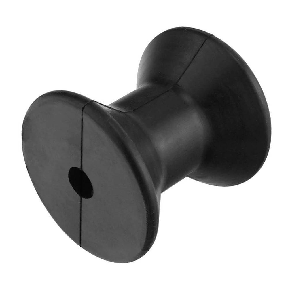 3 Inch Mounting Width Boat Trailer Black Molded Rubber Bow Stop Roller