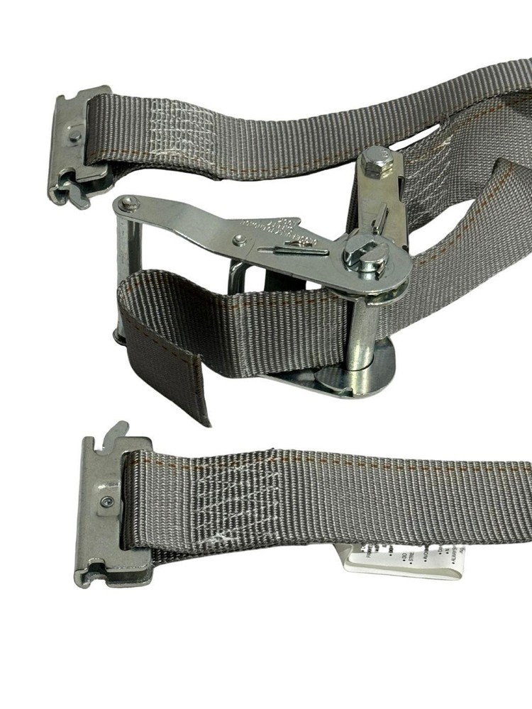 16' Grey E-Track Ratchet Strap 8 Pack