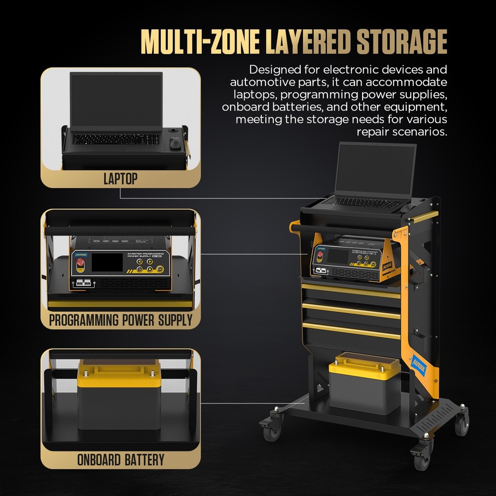 Rolling Tool Storage Heavy Duty Garage Trolley Workshop Diagnostic Service Cart