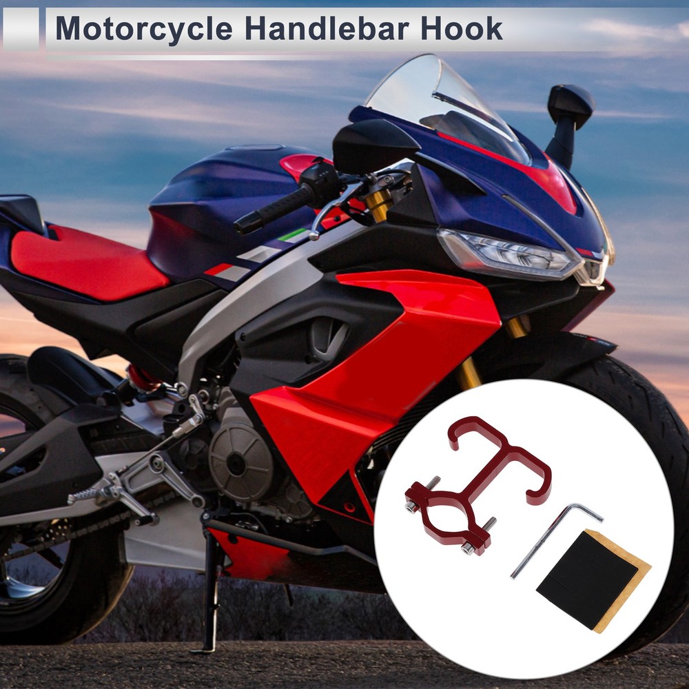 Alloy Motorcycle Hook 1 Set Red
