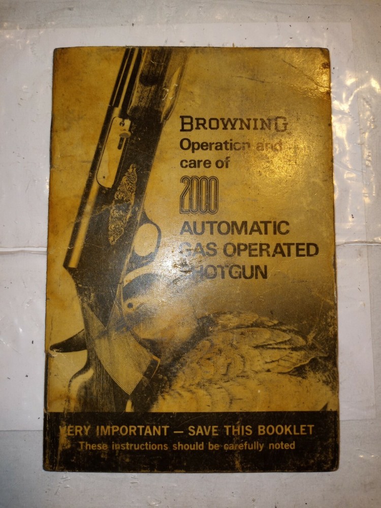 Browning 2000 Automatic Shotgun Manual
