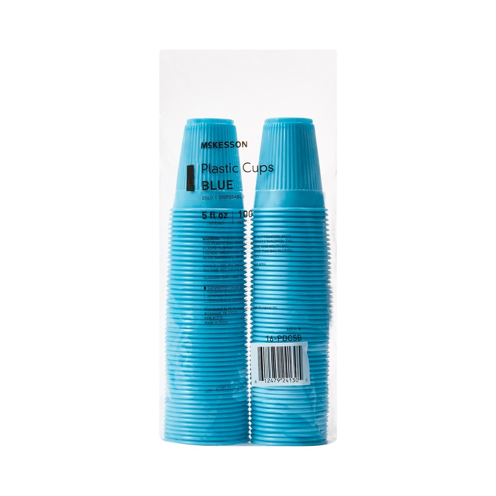 McKesson Disposable Drinking Cup Blue Plastic 5 oz. 2500 Ct 16-PDC5B