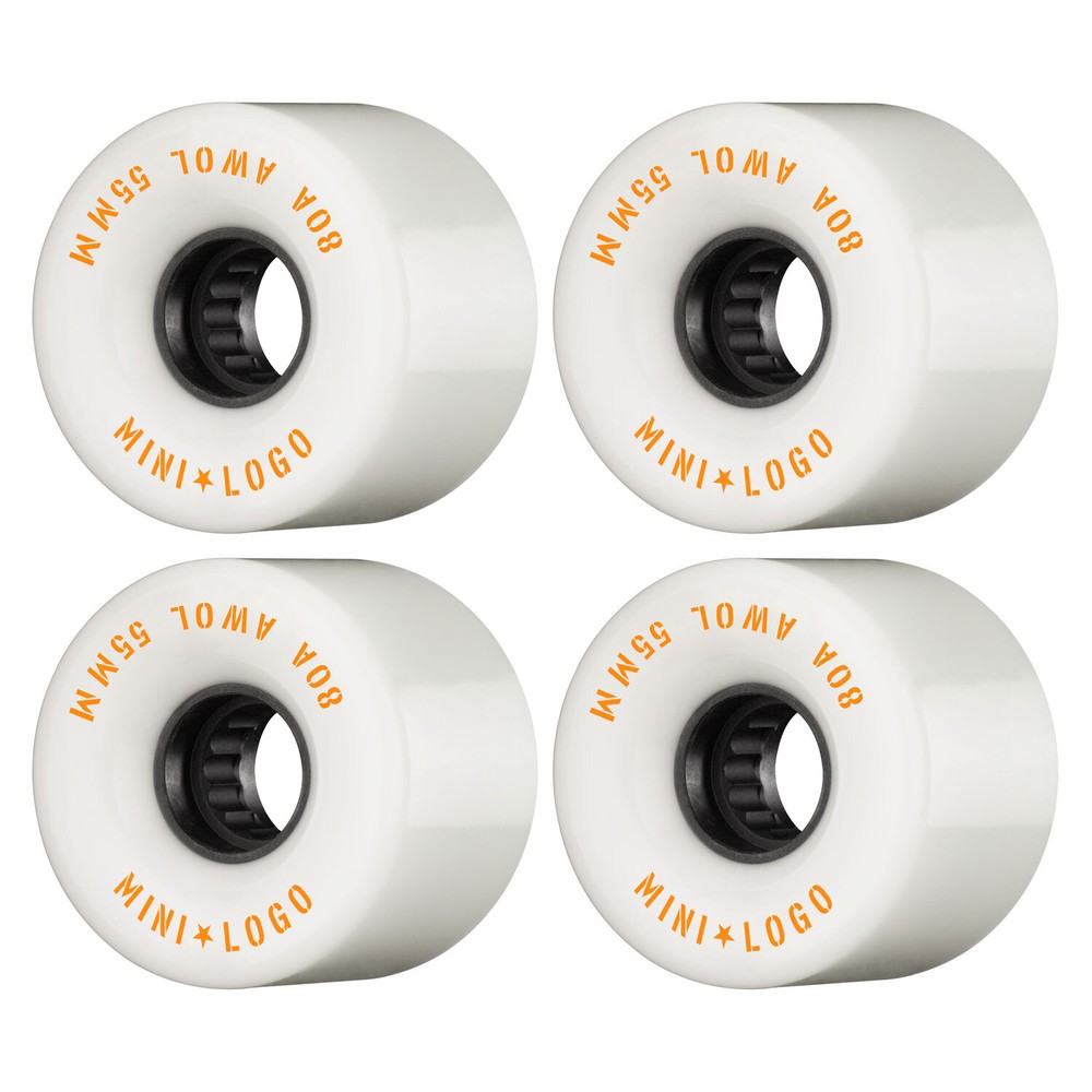 Mini Logo Skateboard Wheels 55mm AWOL 80A White