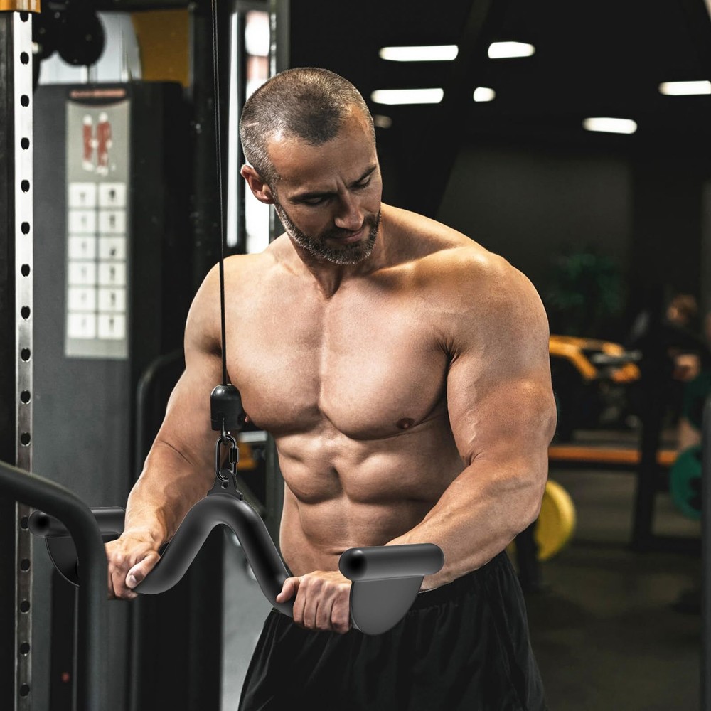 20" LAT Pull Down Bars Cable Machine Attachment Rowing T-bar V-bar Set Back S...