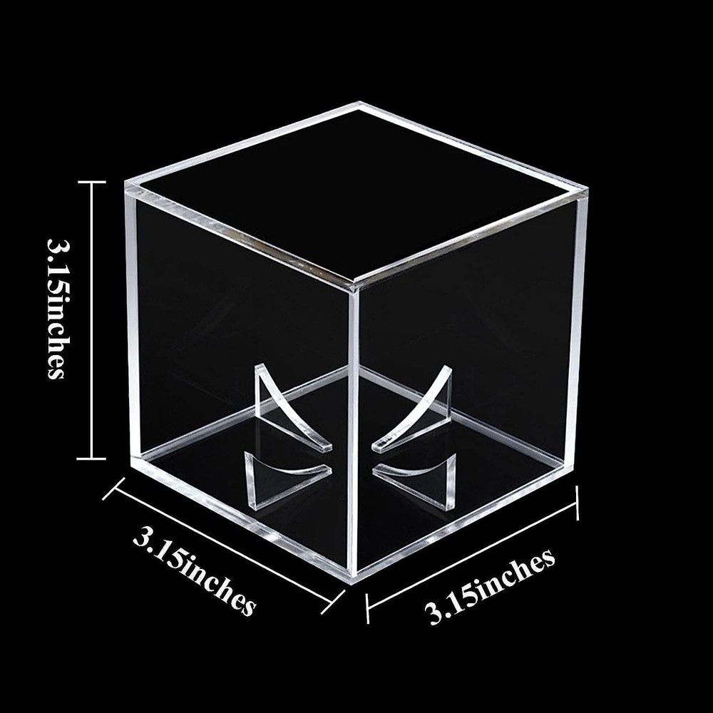 Baseball Display Case Uv Protected Acrylic Clear Baseball Holder Square Cube Bal