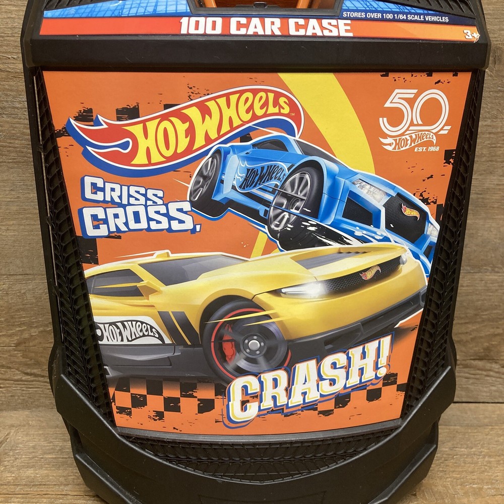 Hot Wheels 100 Car Rolling Storage Case with Retractable Handle Pre-Owned