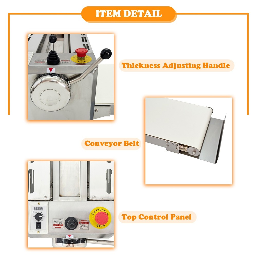 110V Mini Desktop Foldable Puff Pastry Machine Dough Sheeter Pressing Machine