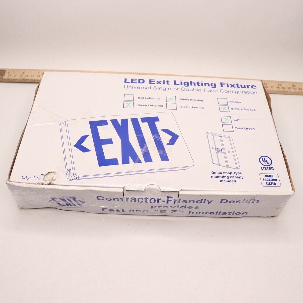 Beghelli LED Exit Sign Green VA4GSAAT