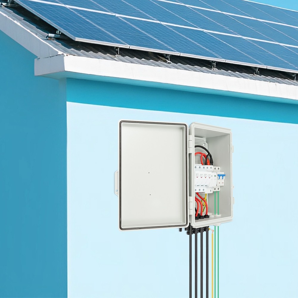 4String Waterproof Solar PV Combiner Box 63A Circuit Breaker Solar Panel System