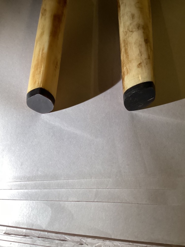 11” Matching Set Fork & Spoon Wood Handles Silver Plated