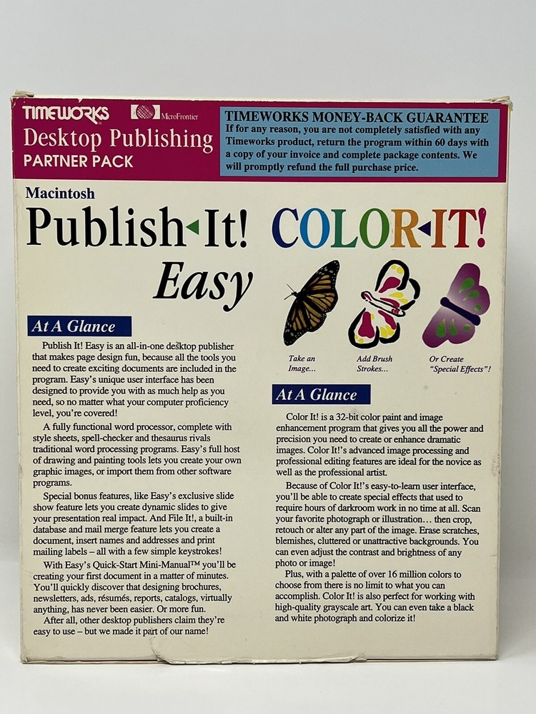 Timeworks Publish-It Color-It Desktop Publishing Bundle Pack for Apple Macintosh