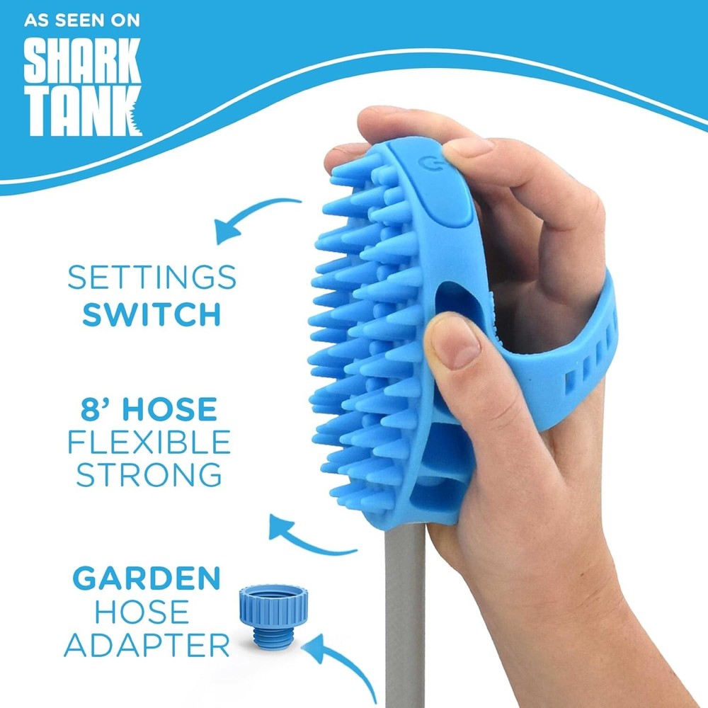Grooming Made Easy: Dog Bath Brush Pro with Adjustable Water Settings
