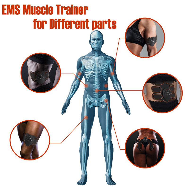 EMS ABS Muscle Trainer Abdominal Hip Buttocks Stimulator Electric Smart Training