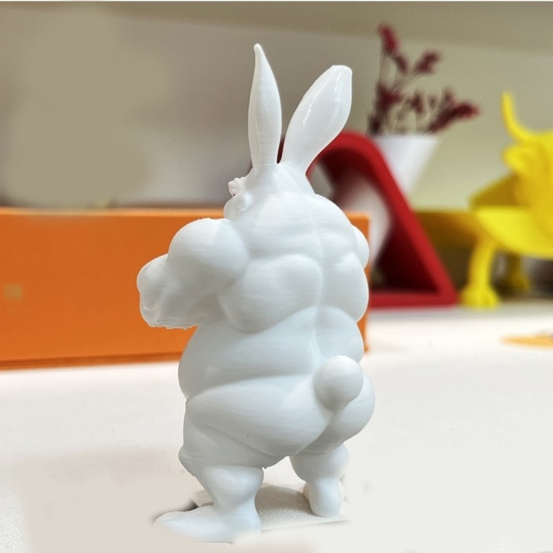3D Printed Muscular Rabbit Statue Distinctive House Accent Easter Present Choice