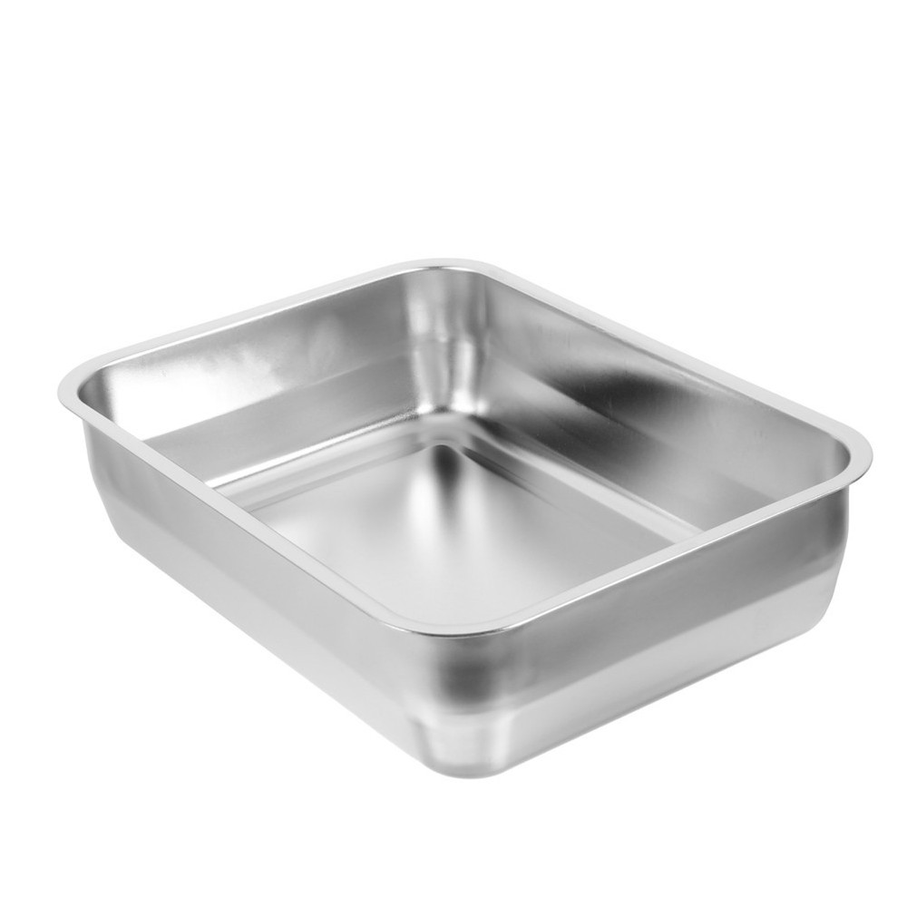 Trays for Food Serving Rectangular Roasting Dish Compact Stainless Pan