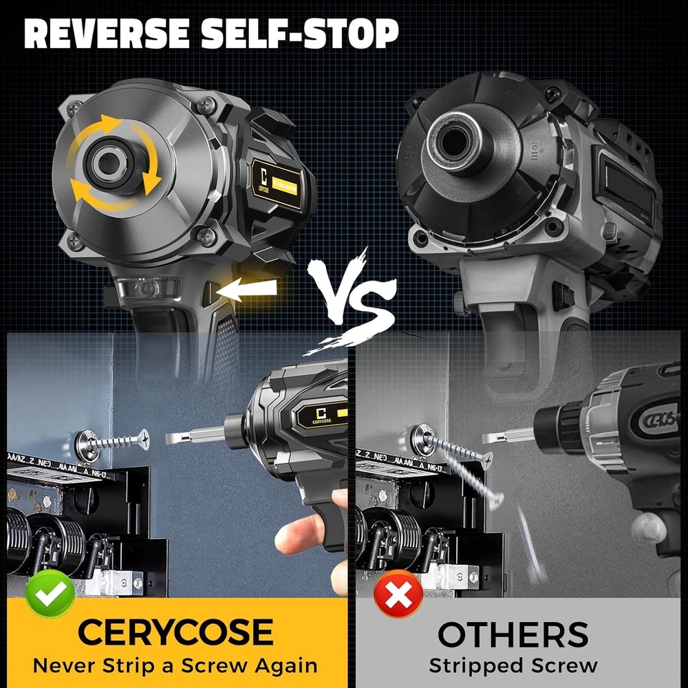2800 In-lbs Brushless 1/4" hex chuck Impact Driver, impact drill