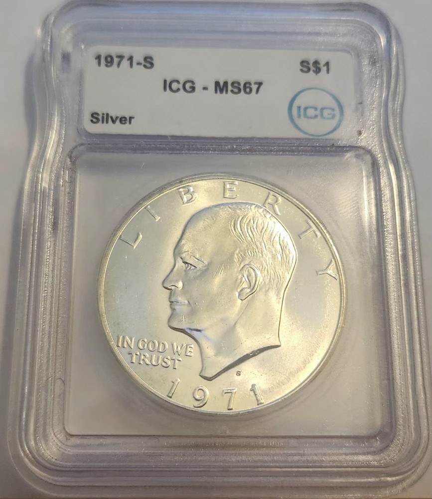 1971-S Eisenhower Dollar Silver MS67 ICG - PQ Great Value!