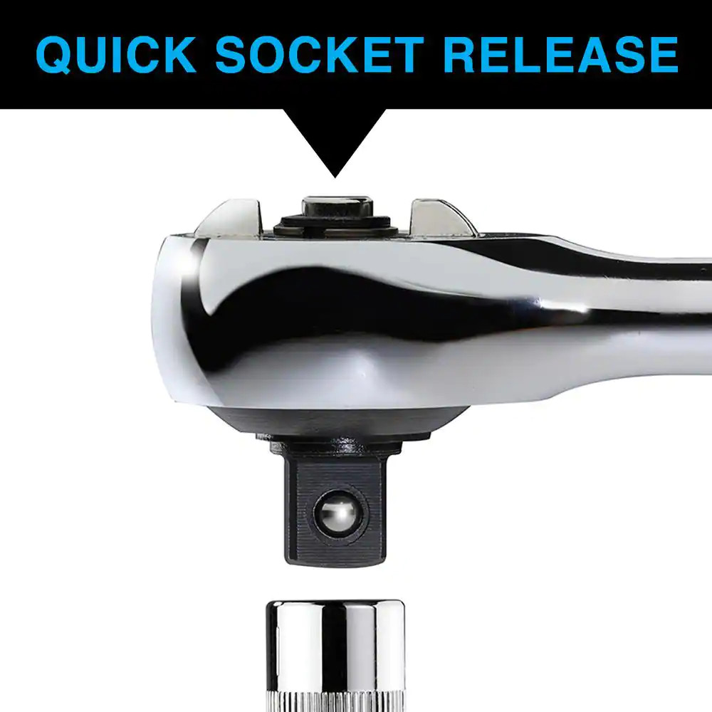 3/8 In. Drive Gearless Ratchet with Socket Quick Release