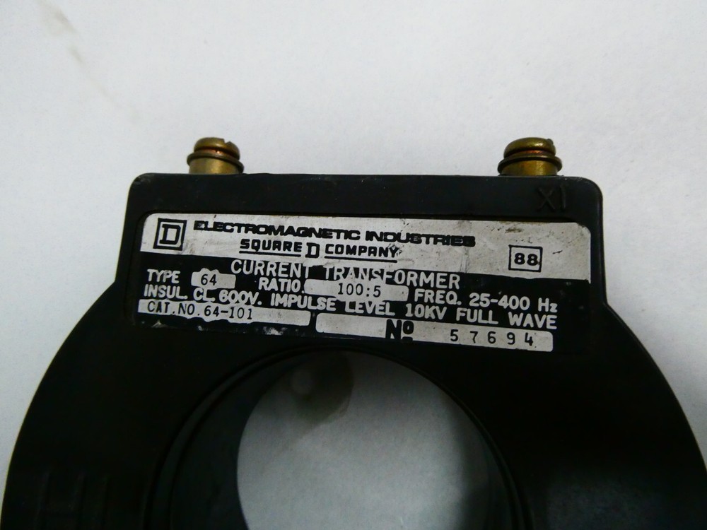 Square D 64-101 Current Transformer 100:5 600v-ac