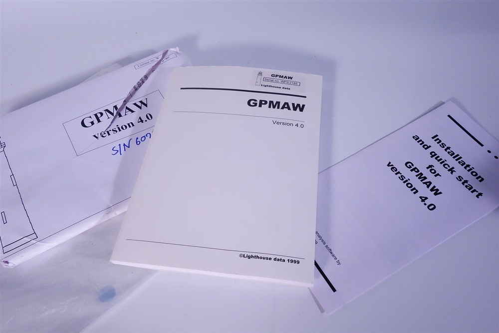 Lighthouse Data GPMAW Version 4.0 Protein / Mass Analysis Spectrometer Software