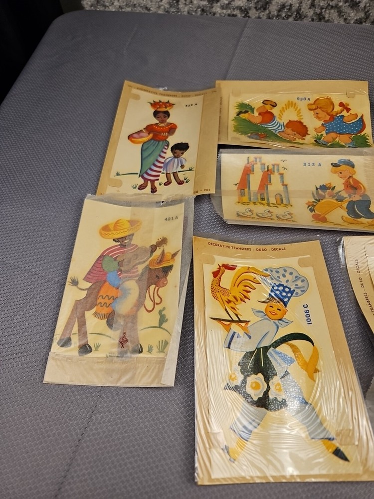 9 vtg duro Decorative Transfers #9