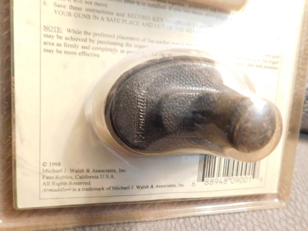 Armadillo Gun Trigger Lock Vintage