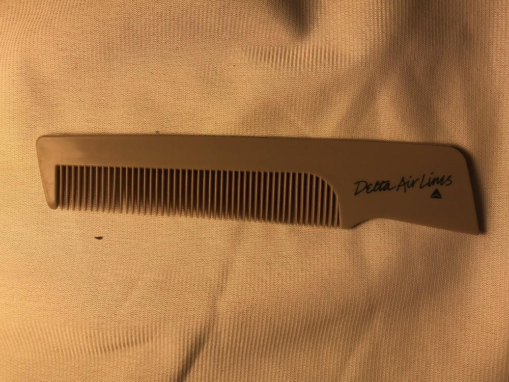 Vintage Delta Airlines Plastic Comb Gray