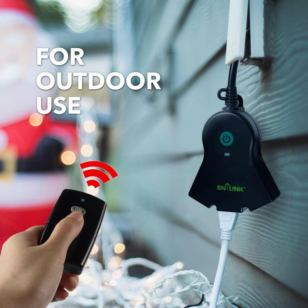 BN-LINK Wireless Remote Control Electrical Outlet Switch (Outdoor With Remotes)