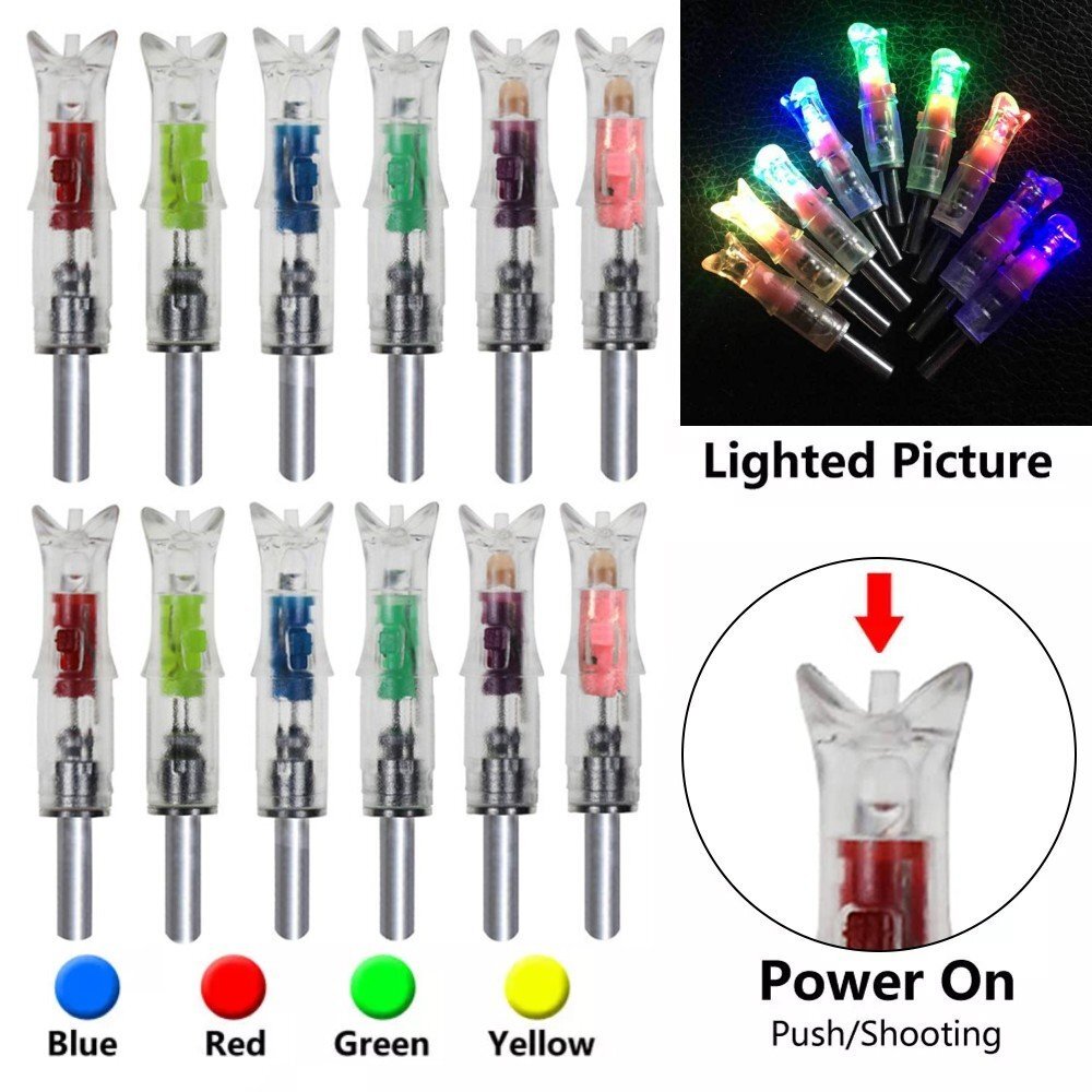 Lighted Nocks for Crossbow Bolts .300''/7.62mm Inside Diameter Half Moon Nock