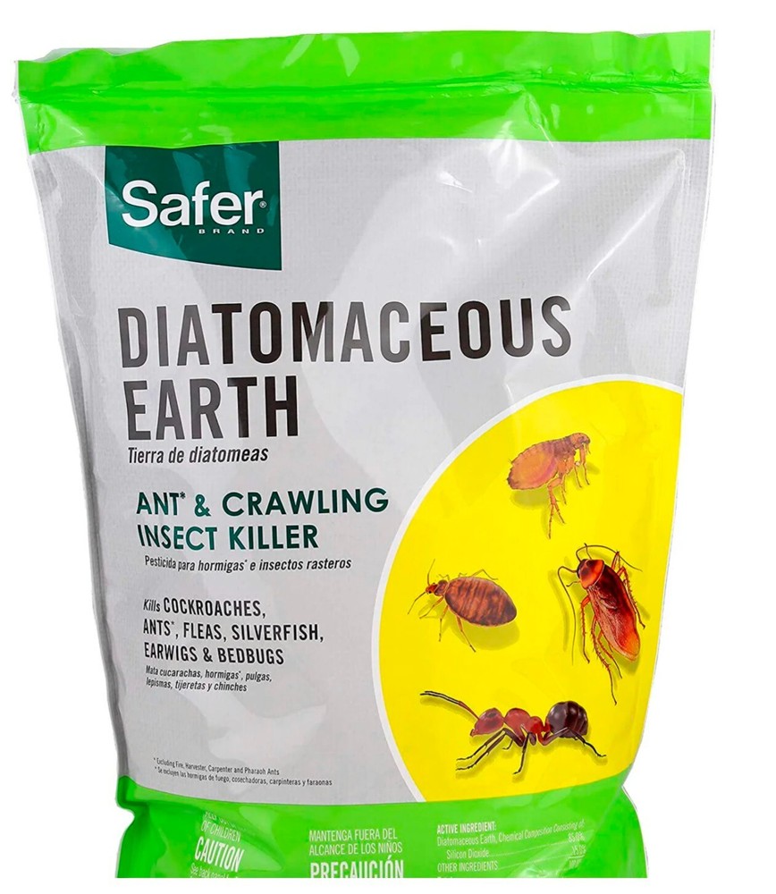 Safer 51703 4lb Diatomaceous Earth Bed Bug Flea & Ant Crawling Insect Killer