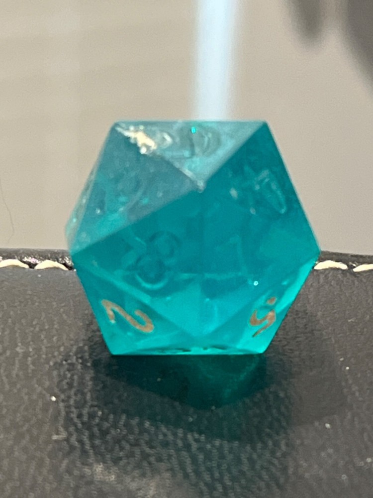 Vintage Gamescience d20 aqua rpg ad&d dice 061224aAGZI