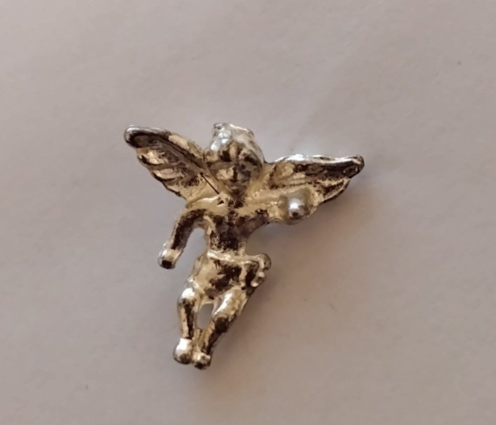 Small Silvertone Angel Tack Pin