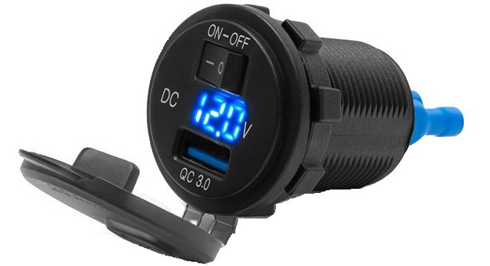Electrical accessories USB socket DC 12 - 24V; DC 5V - 3.6A