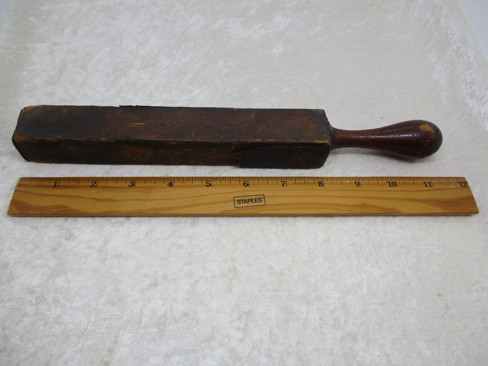 Antique Barber's Straight Razor Leather Strap Strop Sharpener