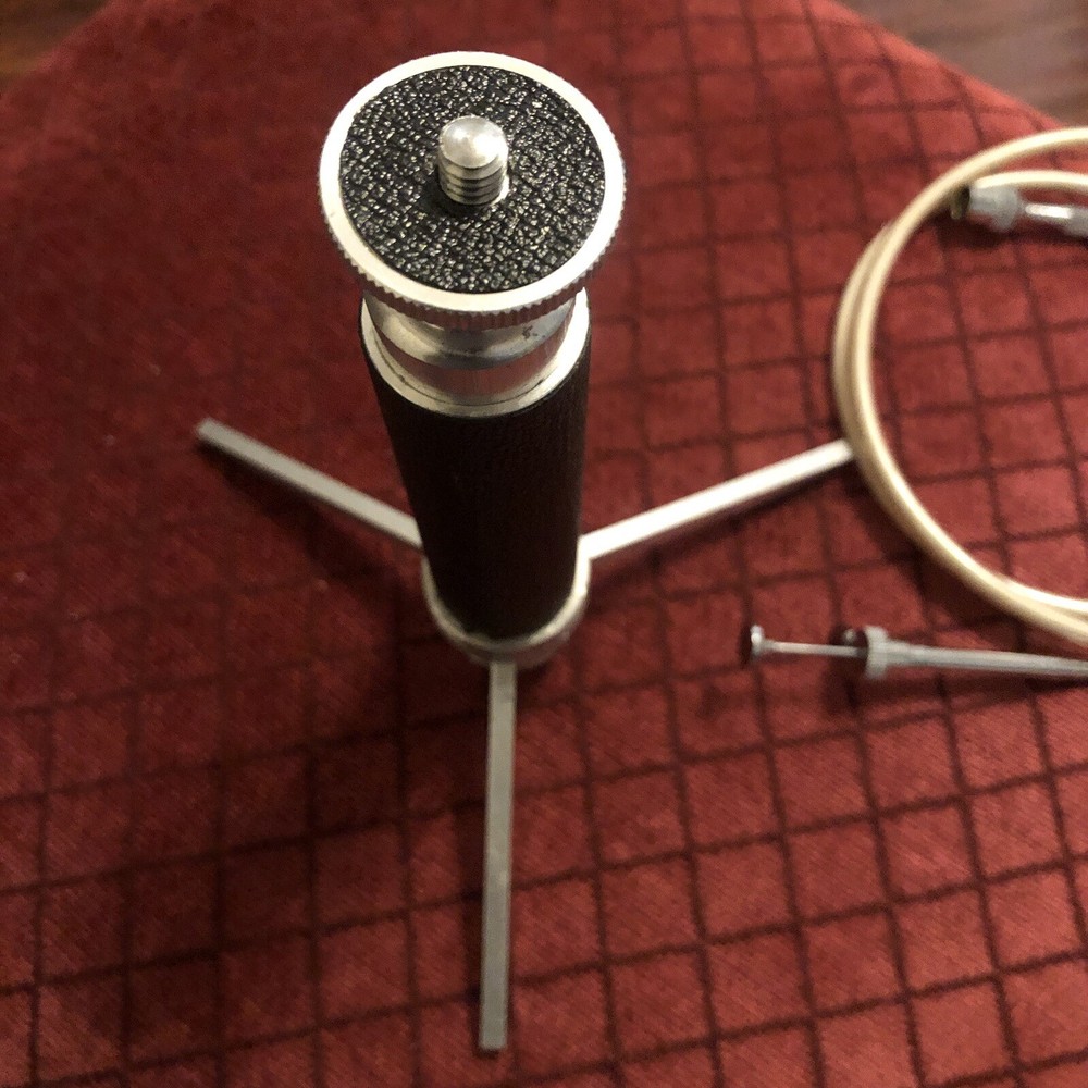Vintage Shutter Release Cable 36” & Mini 6” Tripod