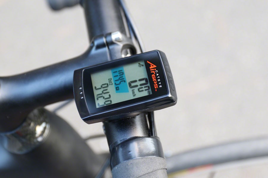 CatEye AirGPS Cycling Computer - with CDC Cadence Sensor, Black