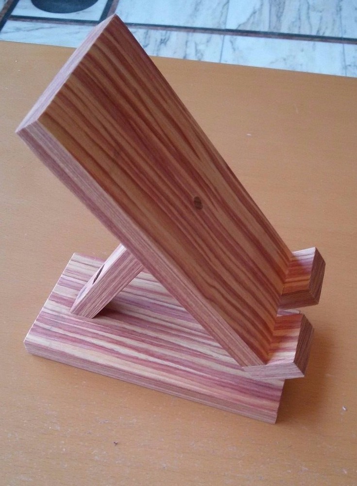 Rosewood Table Phone Holder